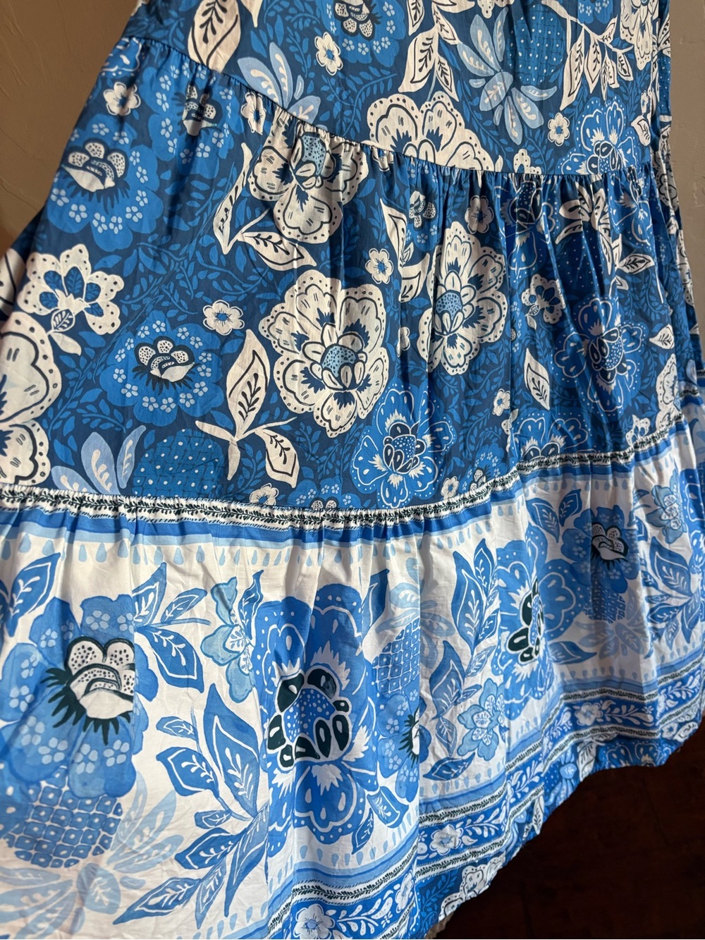 FARM Rio Blue Floral Midi Dress - Picture 4 of 5